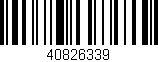 Código de barras (EAN, GTIN, SKU, ISBN): '40826339'