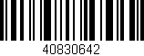 Código de barras (EAN, GTIN, SKU, ISBN): '40830642'