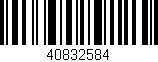 Código de barras (EAN, GTIN, SKU, ISBN): '40832584'