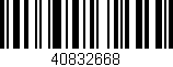 Código de barras (EAN, GTIN, SKU, ISBN): '40832668'