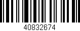 Código de barras (EAN, GTIN, SKU, ISBN): '40832674'