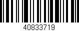 Código de barras (EAN, GTIN, SKU, ISBN): '40833719'