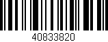 Código de barras (EAN, GTIN, SKU, ISBN): '40833820'