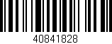 Código de barras (EAN, GTIN, SKU, ISBN): '40841828'