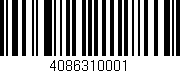 Código de barras (EAN, GTIN, SKU, ISBN): '4086310001'