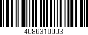 Código de barras (EAN, GTIN, SKU, ISBN): '4086310003'