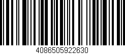 Código de barras (EAN, GTIN, SKU, ISBN): '4086505922630'