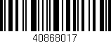 Código de barras (EAN, GTIN, SKU, ISBN): '40868017'