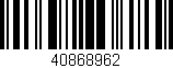 Código de barras (EAN, GTIN, SKU, ISBN): '40868962'