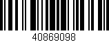 Código de barras (EAN, GTIN, SKU, ISBN): '40869098'