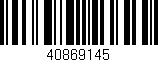 Código de barras (EAN, GTIN, SKU, ISBN): '40869145'