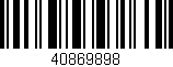 Código de barras (EAN, GTIN, SKU, ISBN): '40869898'