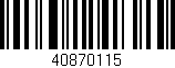 Código de barras (EAN, GTIN, SKU, ISBN): '40870115'
