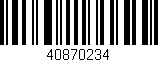 Código de barras (EAN, GTIN, SKU, ISBN): '40870234'