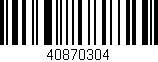 Código de barras (EAN, GTIN, SKU, ISBN): '40870304'