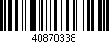 Código de barras (EAN, GTIN, SKU, ISBN): '40870338'