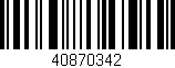 Código de barras (EAN, GTIN, SKU, ISBN): '40870342'
