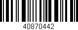 Código de barras (EAN, GTIN, SKU, ISBN): '40870442'