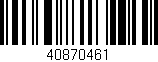 Código de barras (EAN, GTIN, SKU, ISBN): '40870461'
