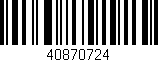 Código de barras (EAN, GTIN, SKU, ISBN): '40870724'