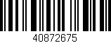 Código de barras (EAN, GTIN, SKU, ISBN): '40872675'