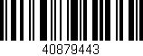 Código de barras (EAN, GTIN, SKU, ISBN): '40879443'