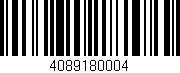 Código de barras (EAN, GTIN, SKU, ISBN): '4089180004'