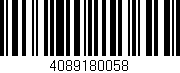 Código de barras (EAN, GTIN, SKU, ISBN): '4089180058'