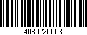 Código de barras (EAN, GTIN, SKU, ISBN): '4089220003'