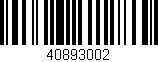 Código de barras (EAN, GTIN, SKU, ISBN): '40893002'
