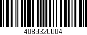 Código de barras (EAN, GTIN, SKU, ISBN): '4089320004'