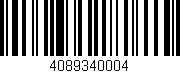 Código de barras (EAN, GTIN, SKU, ISBN): '4089340004'