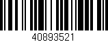 Código de barras (EAN, GTIN, SKU, ISBN): '40893521'