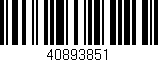 Código de barras (EAN, GTIN, SKU, ISBN): '40893851'