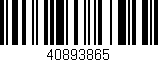 Código de barras (EAN, GTIN, SKU, ISBN): '40893865'