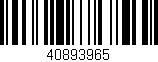 Código de barras (EAN, GTIN, SKU, ISBN): '40893965'