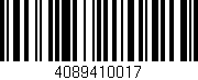 Código de barras (EAN, GTIN, SKU, ISBN): '4089410017'
