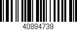 Código de barras (EAN, GTIN, SKU, ISBN): '40894739'
