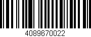 Código de barras (EAN, GTIN, SKU, ISBN): '4089670022'