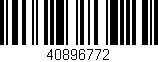 Código de barras (EAN, GTIN, SKU, ISBN): '40896772'