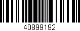 Código de barras (EAN, GTIN, SKU, ISBN): '40899192'