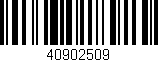 Código de barras (EAN, GTIN, SKU, ISBN): '40902509'