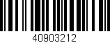 Código de barras (EAN, GTIN, SKU, ISBN): '40903212'