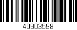 Código de barras (EAN, GTIN, SKU, ISBN): '40903598'
