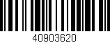 Código de barras (EAN, GTIN, SKU, ISBN): '40903620'