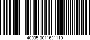 Código de barras (EAN, GTIN, SKU, ISBN): '40905-0011601110'