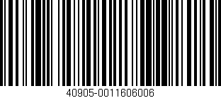 Código de barras (EAN, GTIN, SKU, ISBN): '40905-0011606006'