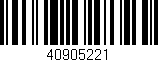 Código de barras (EAN, GTIN, SKU, ISBN): '40905221'
