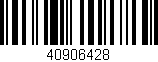 Código de barras (EAN, GTIN, SKU, ISBN): '40906428'