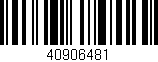 Código de barras (EAN, GTIN, SKU, ISBN): '40906481'